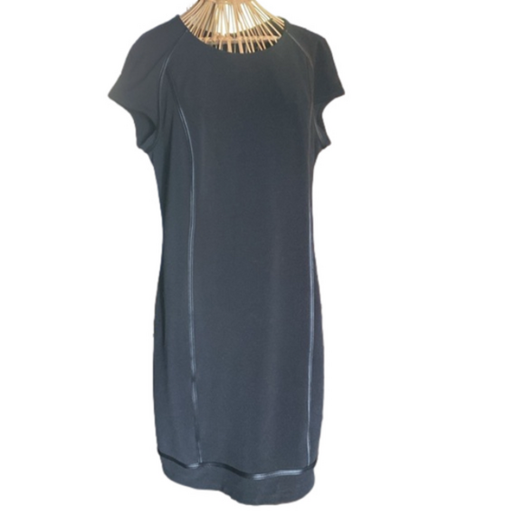 Mossimo Supply Co. Dresses & Skirts - NWT MOSSIMO knee length work/ business dress in black A line s:XXL faux leather